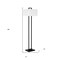 Homeroots 68" Black Traditional Shaped Floor Lamp With White Frosted Glass Rectangular Shade 523372 - alternate 3