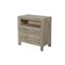 Homeroots 30" Gray Solid Wood Distressed Carved Scrollwork Two Drawer Nightstand 569584 - alternate 5