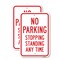 Signmission No Stopping Or Standing - No Parking Stopping Stan, 12'' X 18'' 2 Signs, Heavy Gauge Aluminum, 2PK A-1218-2PACK-24931 - alternate 1
