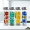 Gibson Home Glasselle 4 Piece 13 Ounce Glass Decorated Hydration Bottle Set in Assorted Colors 113236.01 - alternate 6