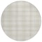 Homeroots 8' Ivory Beige And Brown Round Plaid Washable Indoor Outdoor Area Rug 597113 - alternate 5