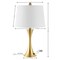Jonathan Y Bennett 22.75" Modern Glam Iron Hourglass LED Table Lamp with USB Charging Port, Brass Gold, 2PK JYL6621A-SET2 - alternate 2