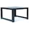 Leisuremod Chelsea 5-Piece Middle Patio Chairs and Coffee Table Set Black Aluminum With Orange Cushions CSTBL-4OR - alternate 3