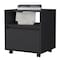 Homeroots 21" Black Wood One Drawer Nightstand with Integrated Tech 518168 - alternate 3