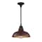 Jonathan Y Jasper 12.25" 1-Light Farmhouse Industrial Indoor/Outdoor Iron LED Pendant, Wood Finish/Copper JYL7611G - alternate 7