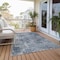 Homeroots 10' X 14' Blue Abstract Washable Non Skid Indoor Outdoor Area Rug 564241 - alternate 5