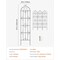 Vevor Metal Garden Trellis for Climbing Plant Support 87x20 in Rustproof, 4PK TFHPJ51220-4 - alternate 5