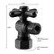 Westbrass Toilet Kit W/ 1/4-Turn nom comp Stop and Wax Ring, Cross Handle in Matte Black D1614TBX-62 - alternate 3