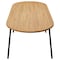 Leisuremod Oval 82.7 in W, 29.5 in L, MDF/Steel, Natural Wood TT84NW - alternate 8