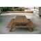 Homeroots 94" Brown Solid Wood Outdoor Picnic Table 524999 - alternate 1