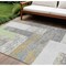 Homeroots 9' X 12' Gray Ivory And Mint Green Geometric Washable Indoor Outdoor Area Rug 612422 - alternate 1