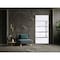 Vdomdoors Steel Door Deux 1105 Black Enamel Stainless Inserts Entry Door Painted W36xH80 Right hand Inswing DEUX1105EXD-BLK-W36 x H80-RH-I - alternate 2
