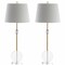 Jonathan Y Spencer 34" Crystal/Metal LED Table Lamp, Brass, 2PK JYL5029A-SET2 - alternate 2