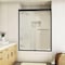 Fab Glass And Mirror Double Sliding Bathroom Shower Door Sorrento Lux Series - Matte Black Finish Adjustable 44in-48in SHSOL48X62MB - alternate 6