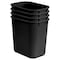 Acrimet Wastebasket, Deskside Bin, 6.75 Gallon/ 27 Quart/ 24 Liter (Plastic) (Black Color), 4PK 577.2 - alternate 6