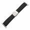 Elegani Rubber Band Compatible with Apple Watch 44mm, Black, Silver, Black, Rose Gold, Yellow Gold Buckle SFRBQR-BLK-44 - alternate 1