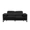Homeroots 77in Black Italian Leather Power Reclining Loveseat 720497 - alternate 1