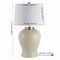 Jonathan Y Regency Palm Leaf 31.5" Ceramic/Metal Bohemian Cottage LED Table Lamp, Cream JYL6617A - alternate 4