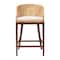 Bali & Pari Lumajang Bohemian Light Honey Rattan and Wood Bar Stool 251-13762-ZORO - alternate 6