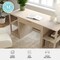 Martha Stewart Kayden Single-Drawer Desk w/Dual 2 Tier Shelves in Light Natural w/Brushed Gold Hardware KHO-23042-TBSF2-LNT-GLD-MS - alternate 6