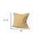 Homeroots 22" Mustard Linen Throw Pillow Cover with Texture 608217 - alternate 3