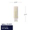 Bulbrite 70-Watt Equivalent Dimmable Clear Mini T6 Bi-Pin G9 LED Mini Light Bulb, 2700K, 2PK 862644 - alternate 2