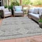 Homeroots 8' X 10' Gray And Ivory Southwestern Washable Indoor Outdoor Area Rug 593687 - alternate 5