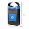 Commercial Zone Products Avante Series 30 Gallon Shallow Black Recycling Container w/ Canopy 7873S304A - alternate 3