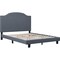 Homeroots Gray Upholstered King Bed Frame with Nailhead Trim 526866 - alternate 4