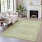 Homeroots 9' X 12' Sage And Ivory Striped Washable Indoor Outdoor Area Rug 631513 - alternate 7