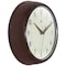 Infinity Instruments Retro Round Metal Wall Clock, Mahogany, 9.5 in 10940DR - alternate 5