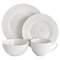 Martha Stewart Fine Ceramic 16 Piece Textured Dinnerware Set in White 97138.16 - alternate 2