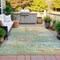 Homeroots 3' X 5' Wheat Sky Blue And Beige Abstract Washable Indoor Outdoor Area Rug 631461 - alternate 5
