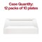 Smarty Had A Party 5.5" x 8.5" White Rectangular Plastic Dessert Plates (120 Plates), 120PK 6913-CASE - alternate 5