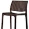 Homeroots Set of Four 30" Brown Faux Rattan Heavy Duty Plastic Low Back Outdoor Bar Height Chairs 565348 - alternate 5
