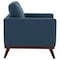 Leisuremod Chester Modern Leather Accent Armchair with Birch Wood Base, Navy Blue CS33NBU-L - alternate 6