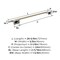 Amerock Esquire Polished Nickel/Golden Champagne Contemporary 24 in 610 mm Towel Bar BH26615PNBBZ - alternate 5