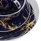 Elama Fine Marble 16 Piece Ceramic Dinnerware Set in Dark Blue with Gold Veining EL-FINEMARBLE-DB-GLD - alternate 3