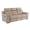 Homeroots 90" Beige Faux Leather Sofa With Brown Legs 343837 - alternate 6