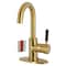 Kingston Brass One-Handle Single-Hole Bathroom Faucet with Deck Plate and Push Pop-Up Drain, Brushed Brass LS8433DKL - alternate 1