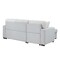 Homeroots 92" Gray And White Fabric Sleeper USB Sleeper Sofa With Toss Pillow 559222 - alternate 4