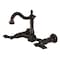 Kingston Brass Two-Handle Wall Mount Bridge Kitchen Faucet, Oil Rubbed Bronze KS1265AL - alternate 1