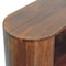 Homeroots 30in Chestnut Solid Wood Oval Accent Cabinet With One Drawer 654288 - alternate 6