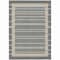 Homeroots 8' X 10' Black And Beige Striped Washable Indoor Outdoor Area Rug 610459 - alternate 4