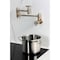 Kingston Brass Wall Mount Pot Filler Faucet with Knurled Handle, Antique Brass KS3103RKZ - alternate 3