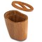 Homeroots Natural Brown Solid Teak Oval Toothbrush Holder 475839 - alternate 4