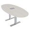 Skutchi Designs 6ft Boval Conference Table With Power | Harmony Series | 6 Person Meeting Room Table HAR-BOVL-36X72-T-K458-ESIL - alternate 1