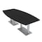 Skutchi Designs Boat Conference Table With Power Unit, 48 in W, 96 in L, Black HAR-BOT-48x96-DOU.BK-U999ST19-NA - alternate 1