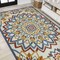 Jonathan Y Flora Abstract Bold Mandala High-Low Red/Blue/Yellow 5 ft. x 8 ft. Indoor/Outdoor Area Rug AMC112A-5 - alternate 4