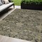 Homeroots 10' X 14' Charcoal And Beige Damask Washable Indoor Outdoor Area Rug 603382 - alternate 1